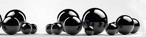 Изображение для скинали: Черные 3d шары