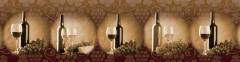 Изображение для скинали: Винные бутылки, бокалы и виноград
