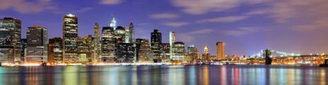 Изображение для скинали: Нью-Йорк, панорамный вид с Бруклинским мостом