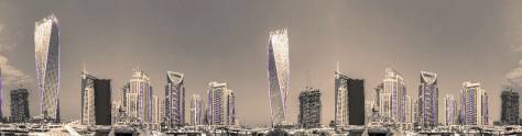 Изображение для скинали: Красота панорамы небоскребов в Дубай