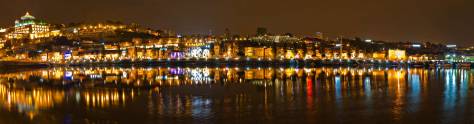 Изображение для скинали: Панорама ночного города с мостом