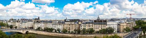 Изображение для скинали: Панорама Сены и Нотр-Дам де Пари в летний день