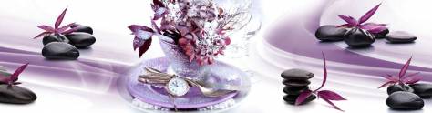 Изображение для скинали: Коллаж фиолетовые цветы и камни