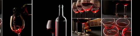 Изображение для скинали: Красное вино в бокалах и бутылках