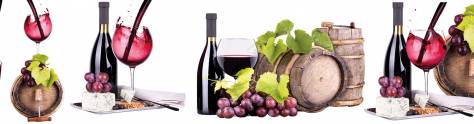 Изображение для скинали: Ассорти из вина, винограда и винных бочек