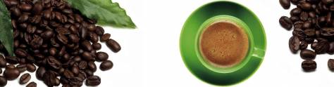 Изображение для скинали: Кофе с зелеными листьями и чашкой