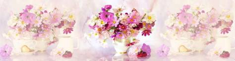 Изображение для скинали: цветы в вазах