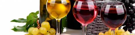 Изображение для скинали: Бокалы с белым, розовым и красным вином