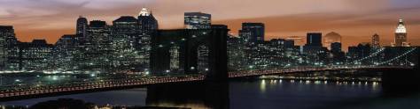 Изображение для скинали: Бруклинский мост в оранжевом закате