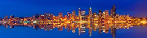 Изображение для скинали: Ночной город на синем фоне