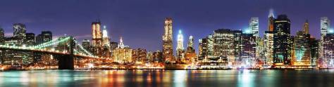 Изображение для скинали: Панорама освещенного Манхэттена ночью