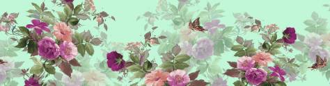 Изображение для скинали: Панорамный вид на весенние цветы