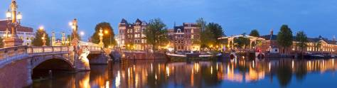 Изображение для скинали: Вечерний мост в Амстердаме