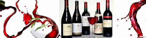 Изображение для скинали: Бутылки и бокалы красного вина