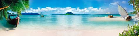 Изображение для скинали: Пляж, берег с голубым небом