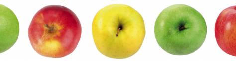 Изображение для скинали: Разноцветные крупные яблоки