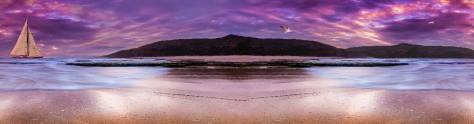 Изображение для скинали: Панорамный вид: закат на море 
