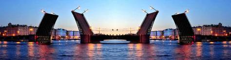 Изображение для скинали: Разводной мост в Санкт-Петербурге.