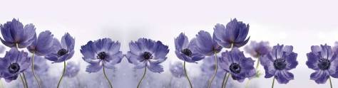Изображение для скинали: Крупные фиолетовые цветы