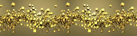 Изображение для скинали: Абстракция: золотые кубики 